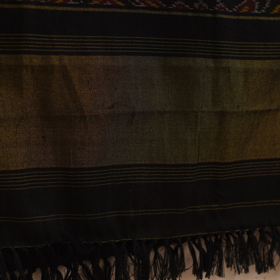 shop Handwoven Woolen Ikat Patola Black Shawl