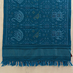 Vasant . वसंत | Handwoven Woolen Ikat Patola Shawl - Blue