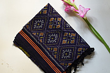 Rasika . रसिका ~ Handloom Patola Cotton Dupatta ~ Purple