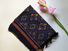 Rasika . रसिका ~ Handloom Patola Cotton Dupatta ~ Purple
