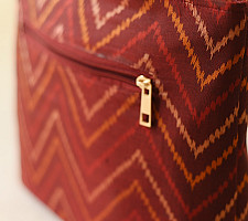 Dots & weaves ~ Patola Hand Bag  | Maroon