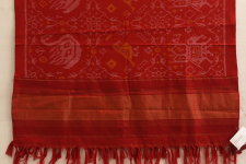 Vasant . वसंत | Handwoven Woolen Ikat Patola Shawl - Red