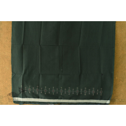 Handwoven Cotton | Tangaliya Pant Material - Dark Green