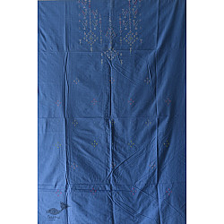 Handloom Cotton | Tangaliya Kurti Material - Blue