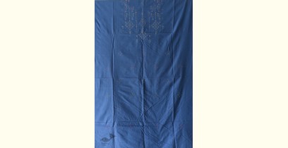 Handloom Cotton | Tangaliya Kurti Material - Blue