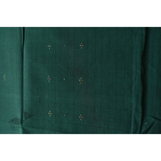 shop Cotton Tangaliya kurti Material  - Dark Green