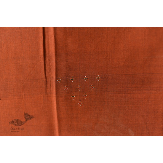 shop Cotton Tangaliya kurti Material  - Rust