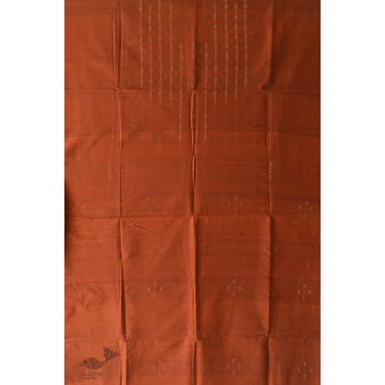 shop Cotton Tangaliya kurti Material  - Rust