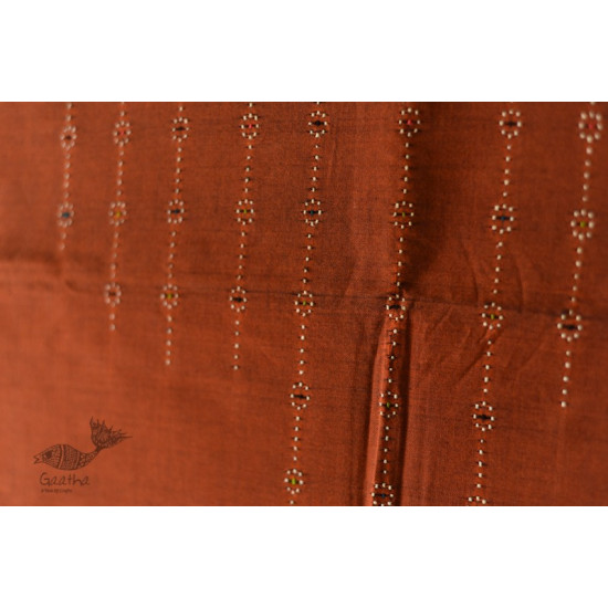 shop Cotton Tangaliya kurti Material  - Rust