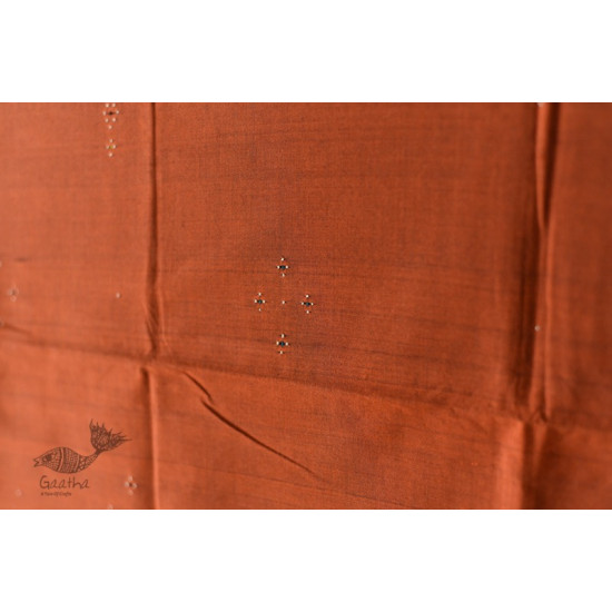 shop Cotton Tangaliya kurti Material  - Rust