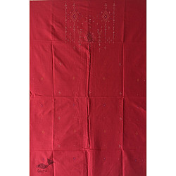 Handloom Cotton | Tangaliya Kurti Material - Magenta 