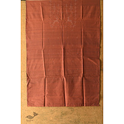 Handloom Cotton | Tangaliya Kurti Material - Brown