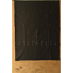 Handloom Cotton | Tangaliya Kurta Fabric - Black