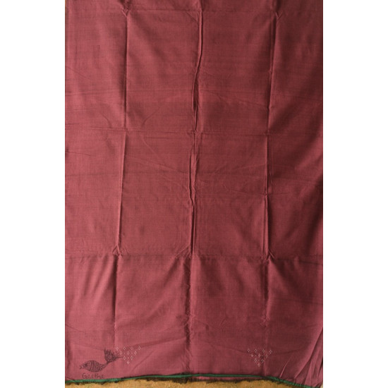 shop Cotton Tangaliya kurti Material - Wine Color