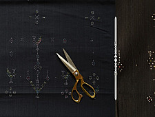 Handloom Cotton | Tangaliya Kurta Fabric - Black