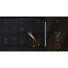 Handloom Cotton | Tangaliya Kurta Fabric - Black