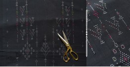 Handloom Cotton | Tangaliya Kurti Black Material - Sparrow Motif