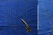 Handloom Cotton | Tangaliya Kurti Material - Blue Handloom Cotton | Tangaliya Kurti Material - Blue