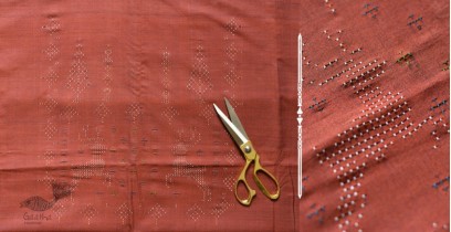 Handloom Cotton | Tangaliya Kurti Material - Brown