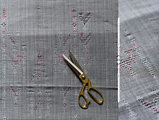 Handloom Cotton | Tangaliya Kurti Material - Grey / White & Black Dhupchav 