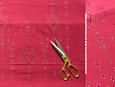 Handloom Cotton | Tangaliya Kurti Material - Magenta 