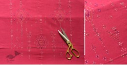 Handloom Cotton | Tangaliya Kurti Material - Magenta 