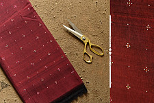 Handloom Cotton | Tangaliya Pant Material - Maroon