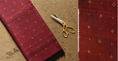 Handloom Cotton | Tangaliya Pant Material - Maroon