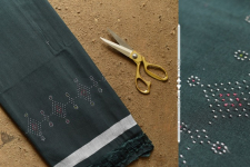 Handwoven Cotton | Tangaliya Pant Material - Dark Green