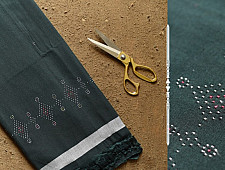 Handwoven Cotton | Tangaliya Pant Material - Dark Green