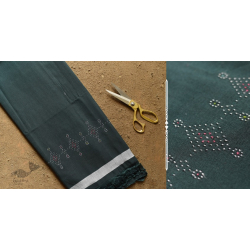 Handwoven Cotton | Tangaliya Pant Material - Dark Green