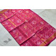 exclusive silk handwoven narikunj partola pink saree with heavy pallu