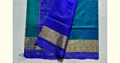 exclusive silk handwoven partola green & blue saree