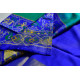 exclusive silk handwoven partola green & blue saree