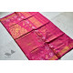 exclusive silk handwoven narikunj partola pink saree with heavy pallu