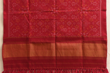 Vasant . वसंत | Handwoven Woolen Ikat Patola Red Shawl