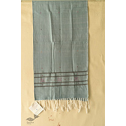 Tangaliya - Handwoven Cotton Stole - Light Blue