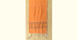 Tangaliya - Handwoven Cotton Stole - Orange