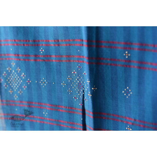 shop Tangaliya - Handwoven Cotton Blue Stripe Scarves