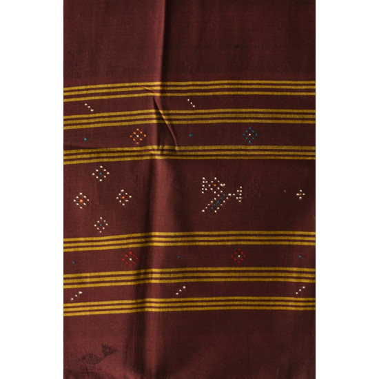 shop Tangaliya - Handwoven Cotton Brown Scarves / muffler