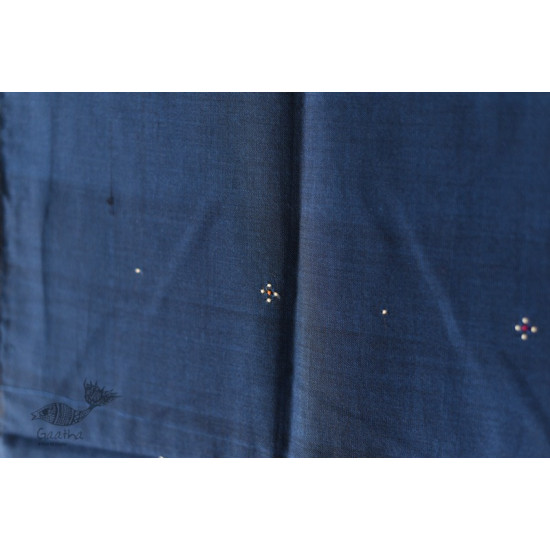 shop Tangaliya - Handwoven Cotton Scarves / muffler - Dark Blue