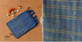 Tangaliya - Handwoven Cotton Scarves - Light Blue Stripe