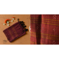 Tangaliya - Handwoven Cotton Scarves - Maroon