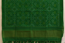 Vasant . वसंत | Handwoven Woolen Patola Shawl ~ Green 7