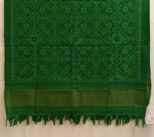 Vasant . वसंत | Handwoven Woolen Patola Shawl ~ Green