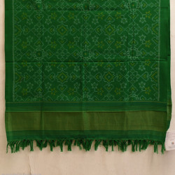 Vasant . वसंत | Handwoven Woolen Patola Shawl ~ Green