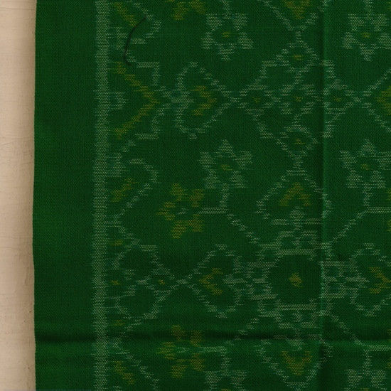 shop Handwoven Woolen Ikat Patola Green Shawl