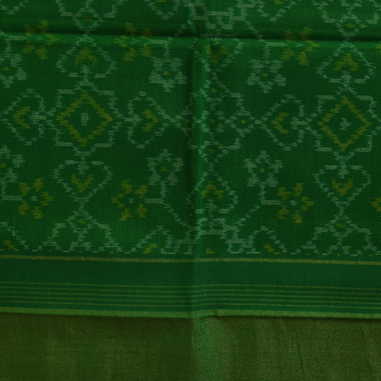 shop Handwoven Woolen Ikat Patola Green Shawl