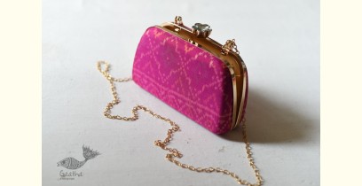 A pocket full of joy ✧ Patola Silk Purse / Sling Bag - Rani Pink