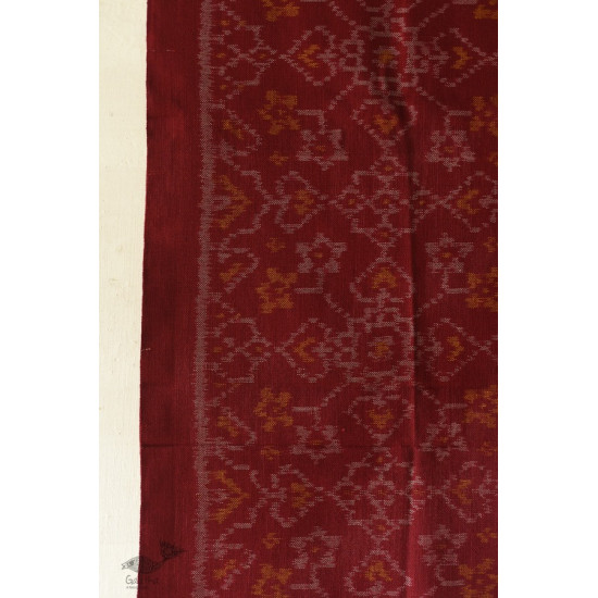 shop handwoven patola woolen Maroon shawl